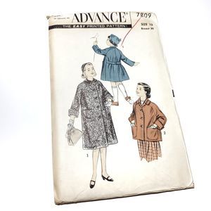 Vintage Sewing Pattern Girls Coat Size 12